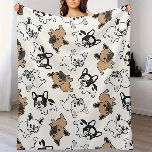 Gifts for Dog Lovers Blanket - Best French Bulldog Friend - From Parents, Birthday, Christmas, Everyday Encouragement, Inspirational