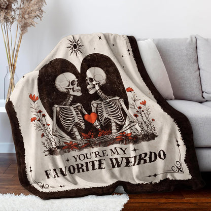 Blanket for Son Gifts, “You’re My Favorite Weirdo”, From Parents, Birthday, Christmas, Everyday Encouragement, Inspirational