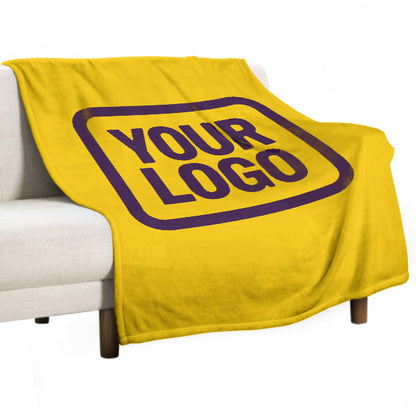 Custom Gold Purple Blanket