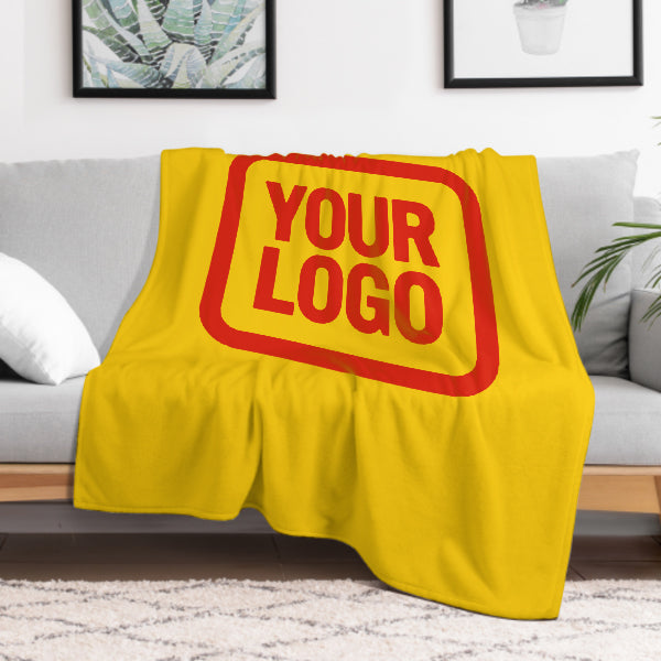 Custom Gold Orange-Red Blanket