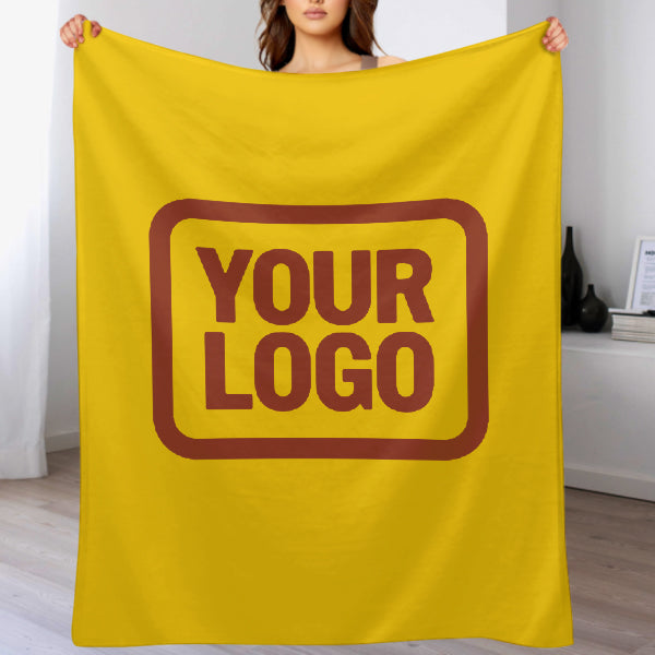 Custom Gold Coral Red Blanket