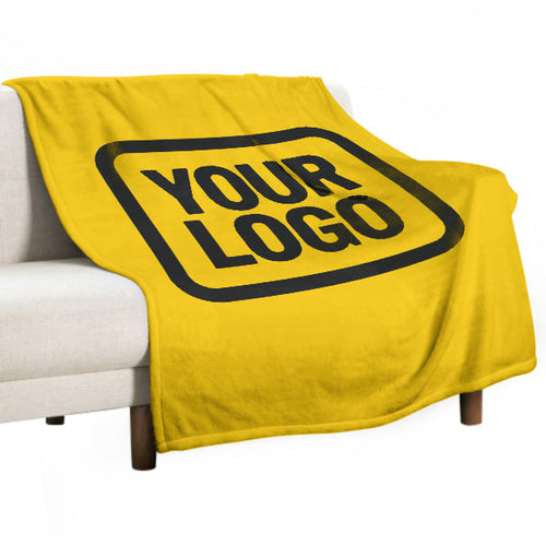 Custom Gold Black Blanket