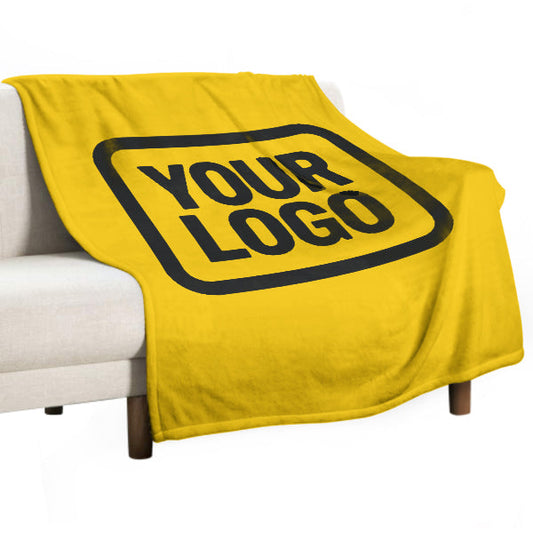 Custom Gold Black Blanket