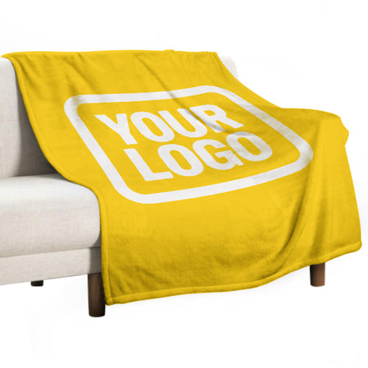 Custom Gold White Blanket