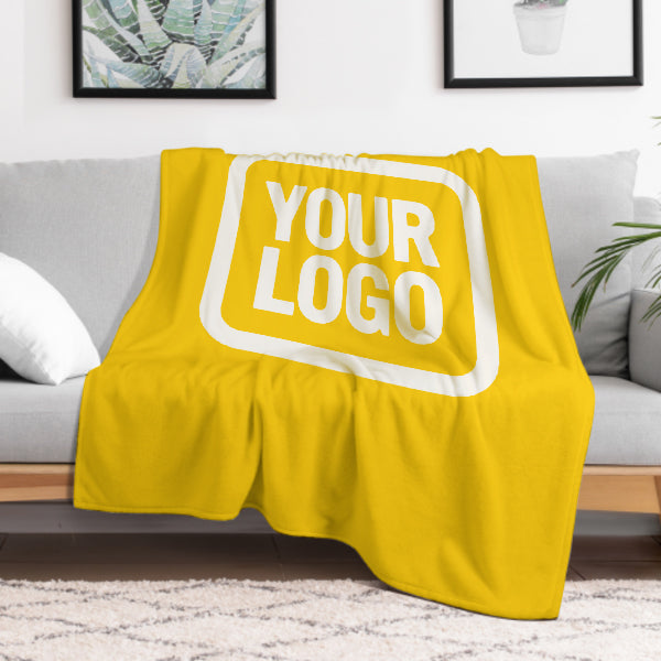 Custom Gold White Blanket