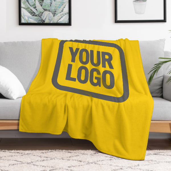 Custom Gold Dark Gray Blanket