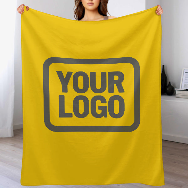 Custom Gold Dark Gray Blanket