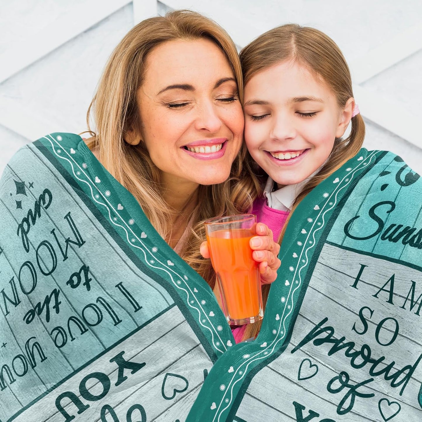Blanket for Daughter Gifts, “You Are My Sunshine I Am So Proud of You I Love You to the Moon and Back”, From Mom Dad, Birthday, Christmas, Motivational Inspirational