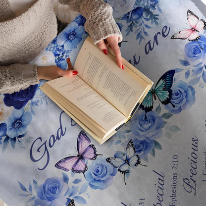 Blanket for Daughter Gifts, “God says you are Beautiful, Created, Special, Precious, Lovely, Strong”, From Mom Dad, Birthday Christmas Graduation, Inspirational Motivational