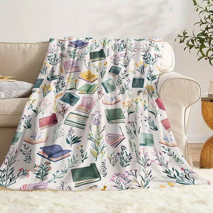 Gifts for Book Lovers Blanket, “Books Are a Uniquely Portable Magic”, From Parents, Birthday, Christmas, Everyday Encouragement, Inspirational