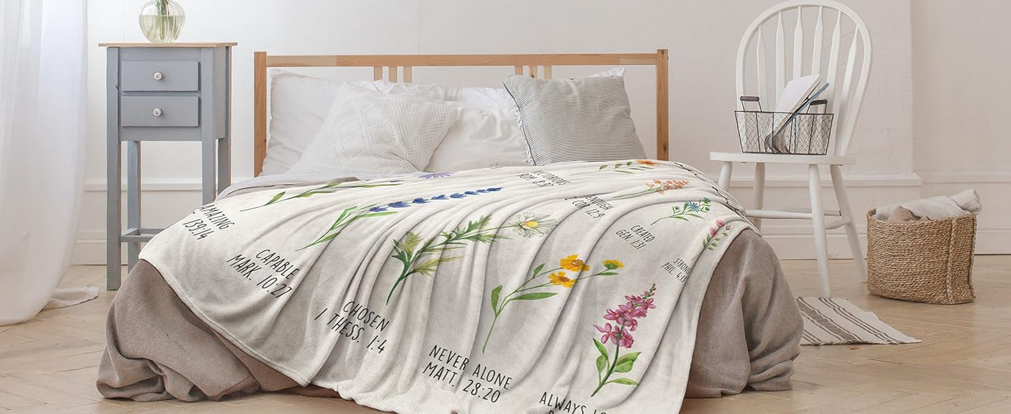 Blanket for Daughter Gifts, “You Are Enough, Loved, Strong, Capable, Never Alone”, From Mom Dad, Birthday, Graduation, Christmas, Inspirational