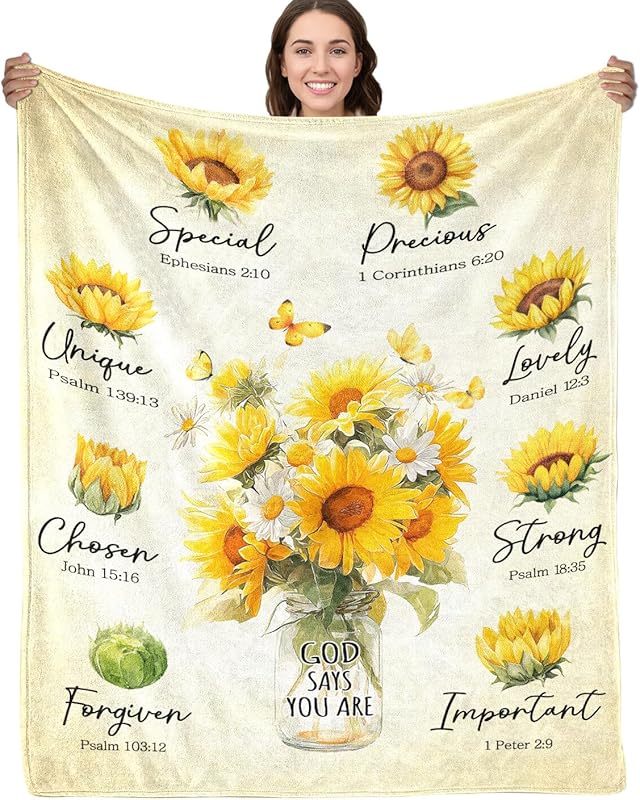 Gifts for Daughter Blanket, “You Are Always Loved, Never Alone, Capable, Strong”, From Mom Dad, Birthday Christmas Graduation, Inspirational