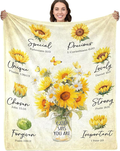 Gifts for Daughter Blanket, “You Are Always Loved, Never Alone, Capable, Strong”, From Mom Dad, Birthday Christmas Graduation, Inspirational