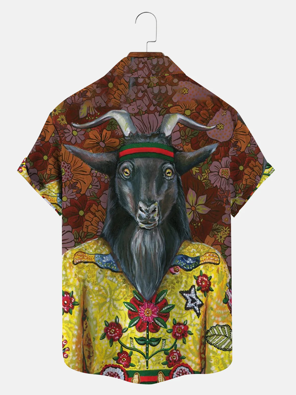 Goat Painting Pagan Art Soft & Breathable Short Sleeve Shirt