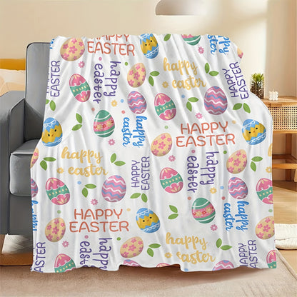 Blanket for Son Gifts, “Happy Easter”, From Parents, Easter Holiday Birthday Christmas, Inspirational Theme