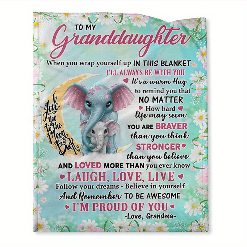 Blanket for Granddaughter Gifts - I’m Proud of You,” From Grandma, Birthday, Christmas, Everyday Encouragement, Inspirational Motivational Blanket