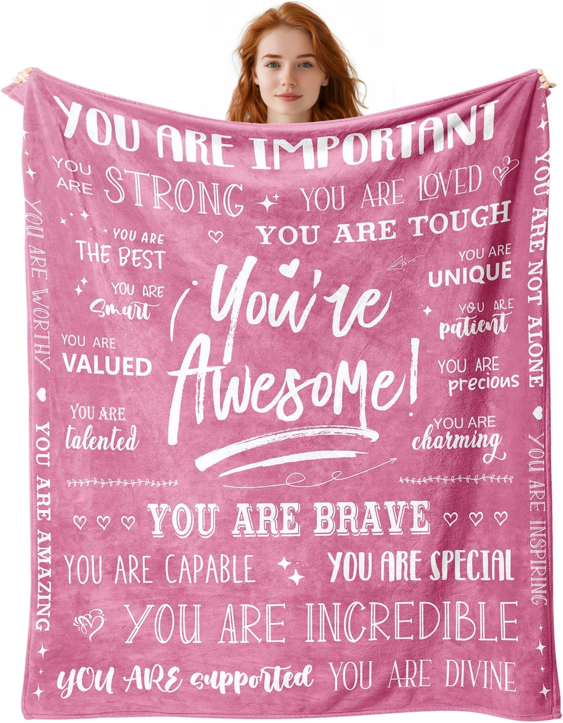 Blanket for Son Gifts, “You’re Awesome!”, From Mom Dad, Birthday, Graduation, Christmas, Everyday Encouragement, Inspirational