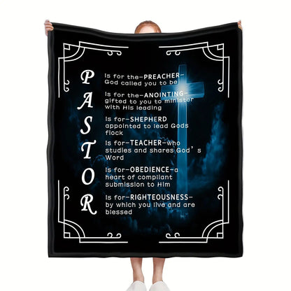 Gifts for Pastor Blanket - PASTOR Is for the-Preacher God called you to be - From Church Family, Christmas, Graduation, Everyday Encouragement, Inspirational Motivational