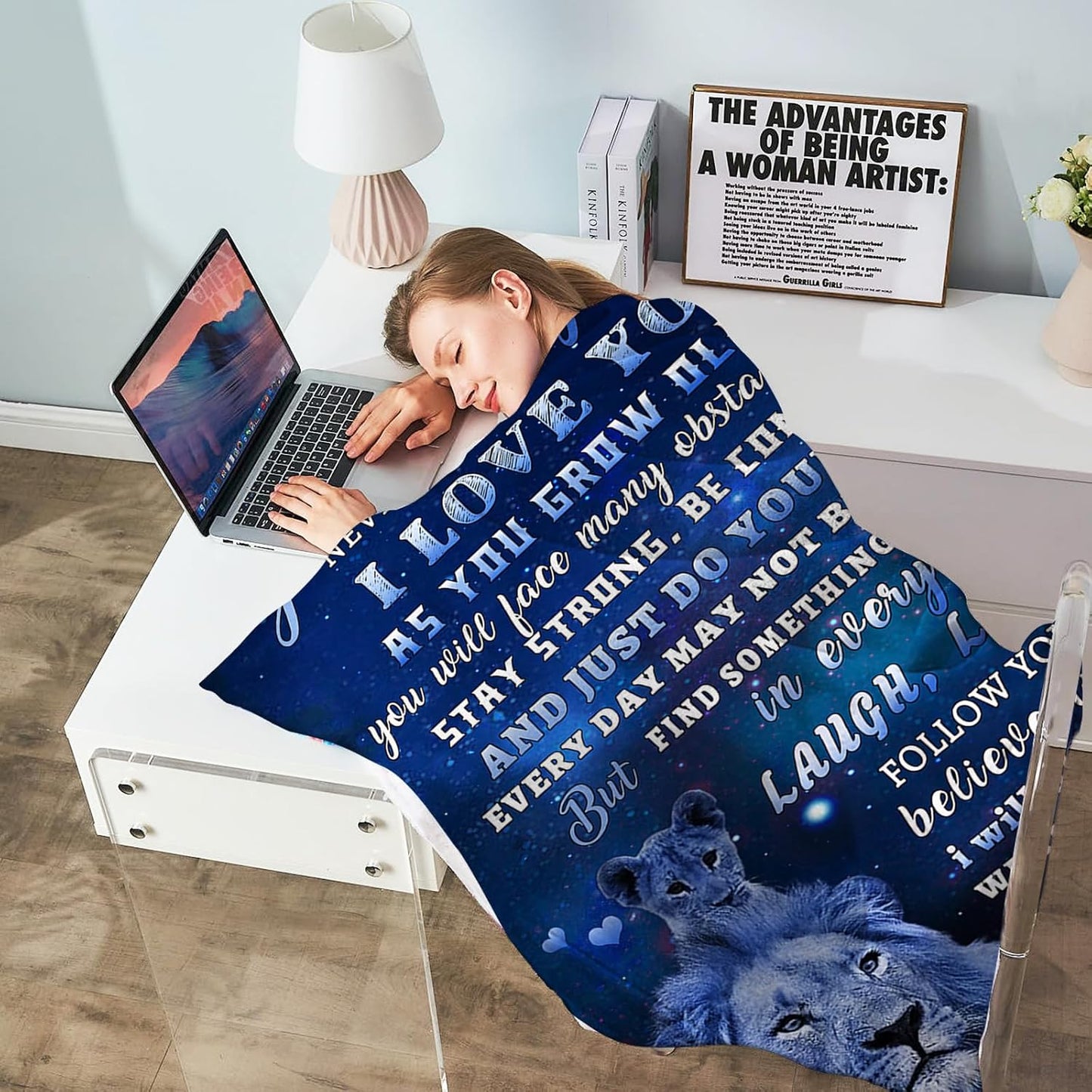 Gifts for Granddaughter Blanket, “Never Forget That I Love You As You Grow Older”, From Grandparents, Birthday Christmas Graduation, Inspirational