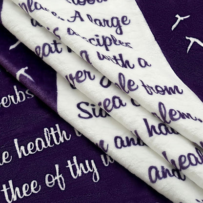 Blanket for Son Gifts, “There Shall Not Be Any Sickness Among You”, From Parents, Birthday, Graduation, Christmas, Inspirational