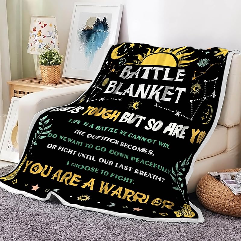 Blanket for Son Gifts, “Battle Blanket, Life Is Tough But So Are You”, From Mom Dad, Birthday, Graduation, Everyday Encouragement, Inspirational