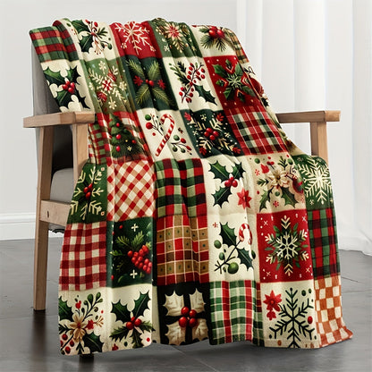Holiday Gifts Blanket - Merry Christmas - From Family, Christmas, Holiday, Inspirational, Festive Winter Theme