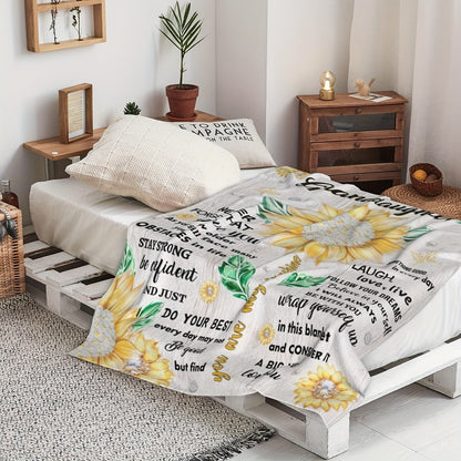 Gifts for Granddaughter Blanket, "To my Granddaughter Never Forget That I Love You", From Grandparents, Birthday, Christmas, Everyday Encouragement, Inspirational Motivational