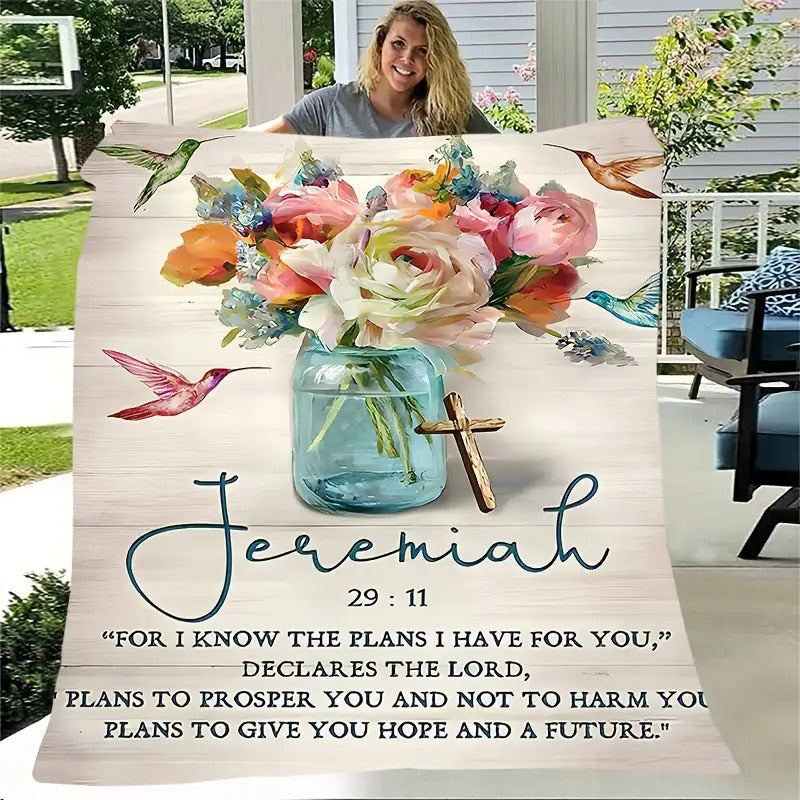 Gifts for Daughter Blanket - For I Know the Plans I Have for You,” From Parents, Birthday, Christmas, Everyday Encouragement, Inspirational Motivational
