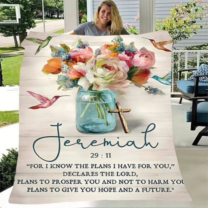 Gifts for Daughter Blanket - For I Know the Plans I Have for You,” From Parents, Birthday, Christmas, Everyday Encouragement, Inspirational Motivational