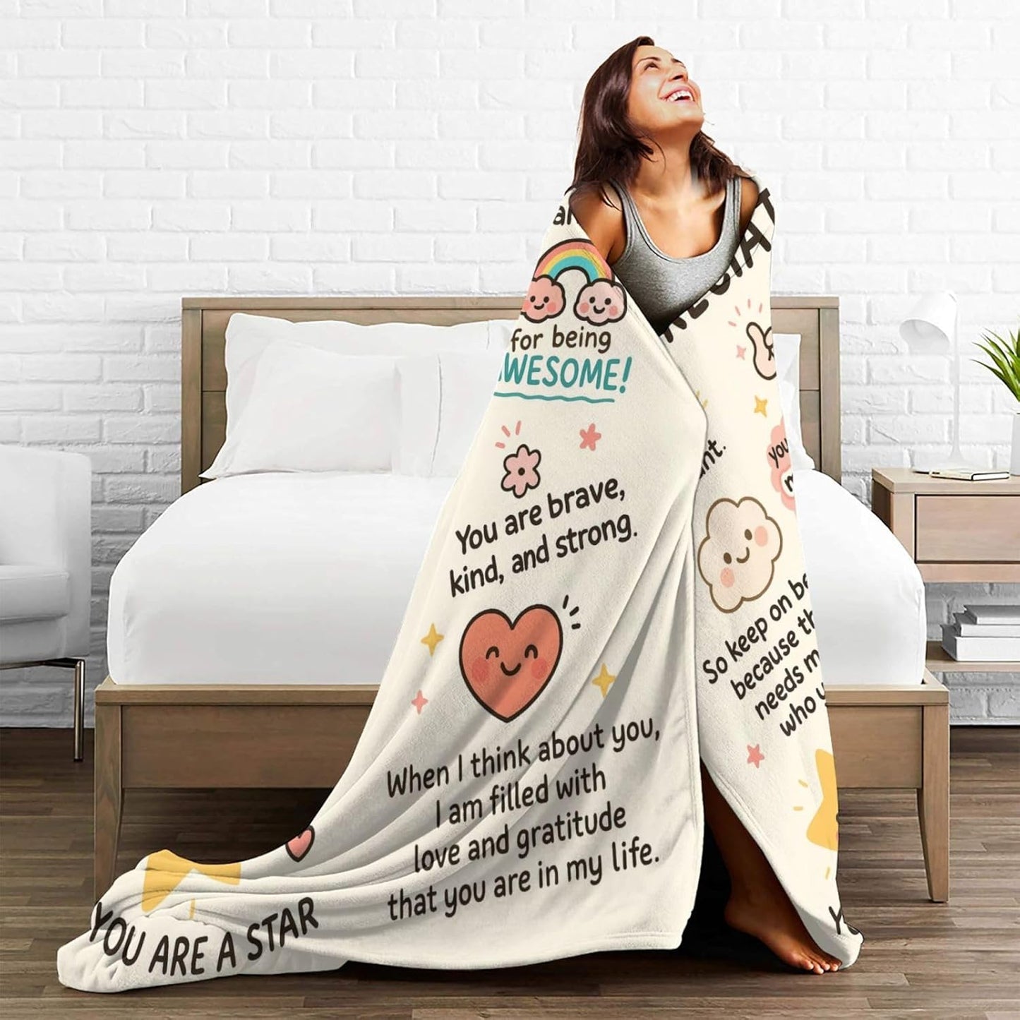 Blanket for Son Gifts, “This Is a Blanket Filled With Appreciation”, From Mom Dad, Birthday, Christmas, Graduation, Motivational Inspirational
