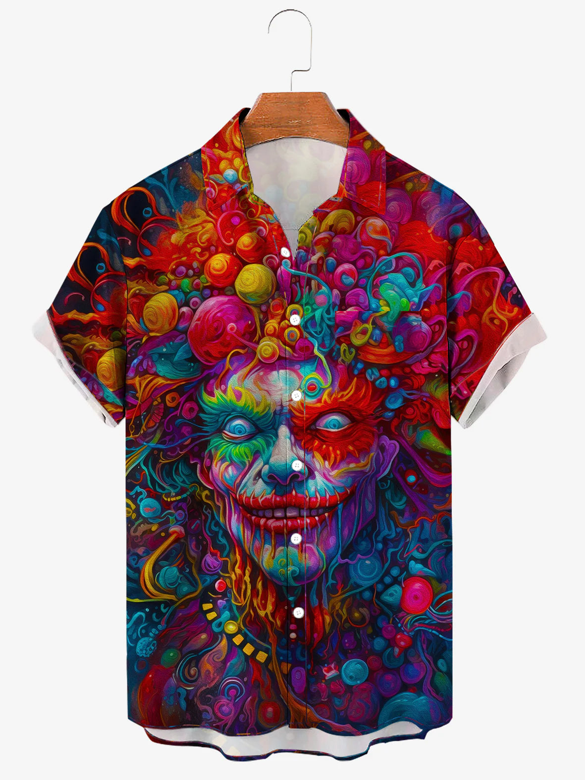 Joker Abstract Print Soft & Breathable Short Sleeve Shirt