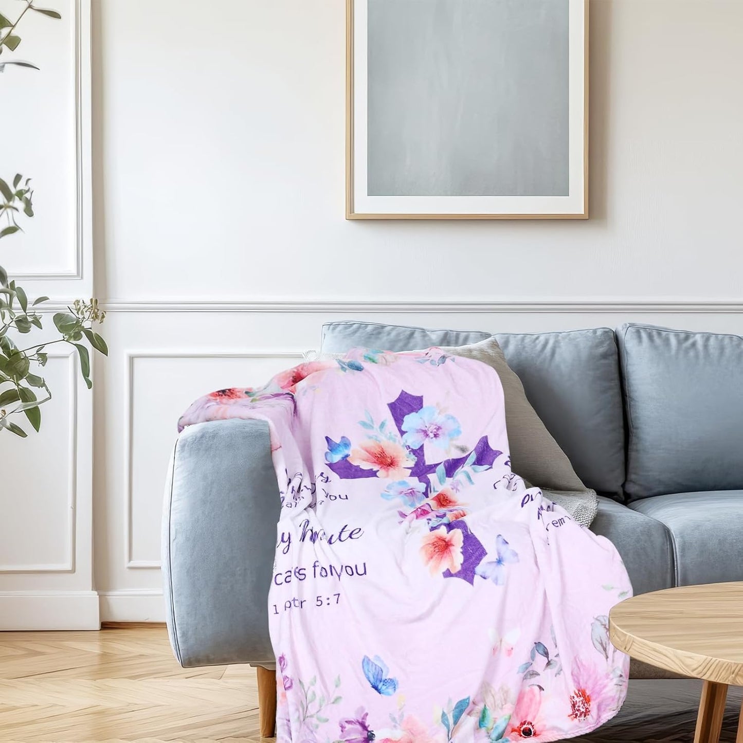 Blanket for Son Gifts, “Every Day God thinks of you, Every hour God looks after you, Every Minute God cares for you, Because every second He loves you”, From Mom Dad, Birthday, Christmas, Graduation, Everyday Encouragement, Inspirational