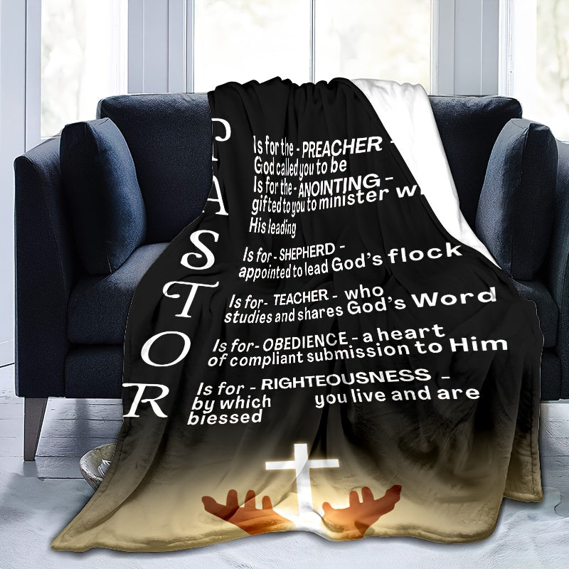 Gifts for Pastor Blanket, “P A S T O R Is for the Preacher God Called You to Be,” From Congregation, Christmas, Graduation, Everyday Encouragement, Inspirational Motivational
