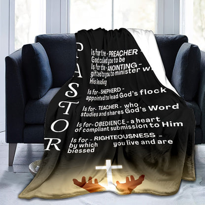 Gifts for Pastor Blanket, “P A S T O R Is for the Preacher God Called You to Be,” From Congregation, Christmas, Graduation, Everyday Encouragement, Inspirational Motivational