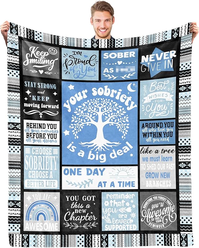Blanket for Daughter Gifts, “Your Sobriety Is a Big Deal”, From Mom Dad, Birthday, Christmas, Graduation, Inspirational Motivational