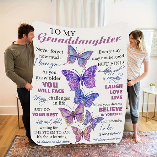 Blanket for Granddaughter Gifts - To My Granddaughter Never Forget How Much I Love You,” From Grandparents, Birthday, Graduation, Everyday Encouragement, Inspirational