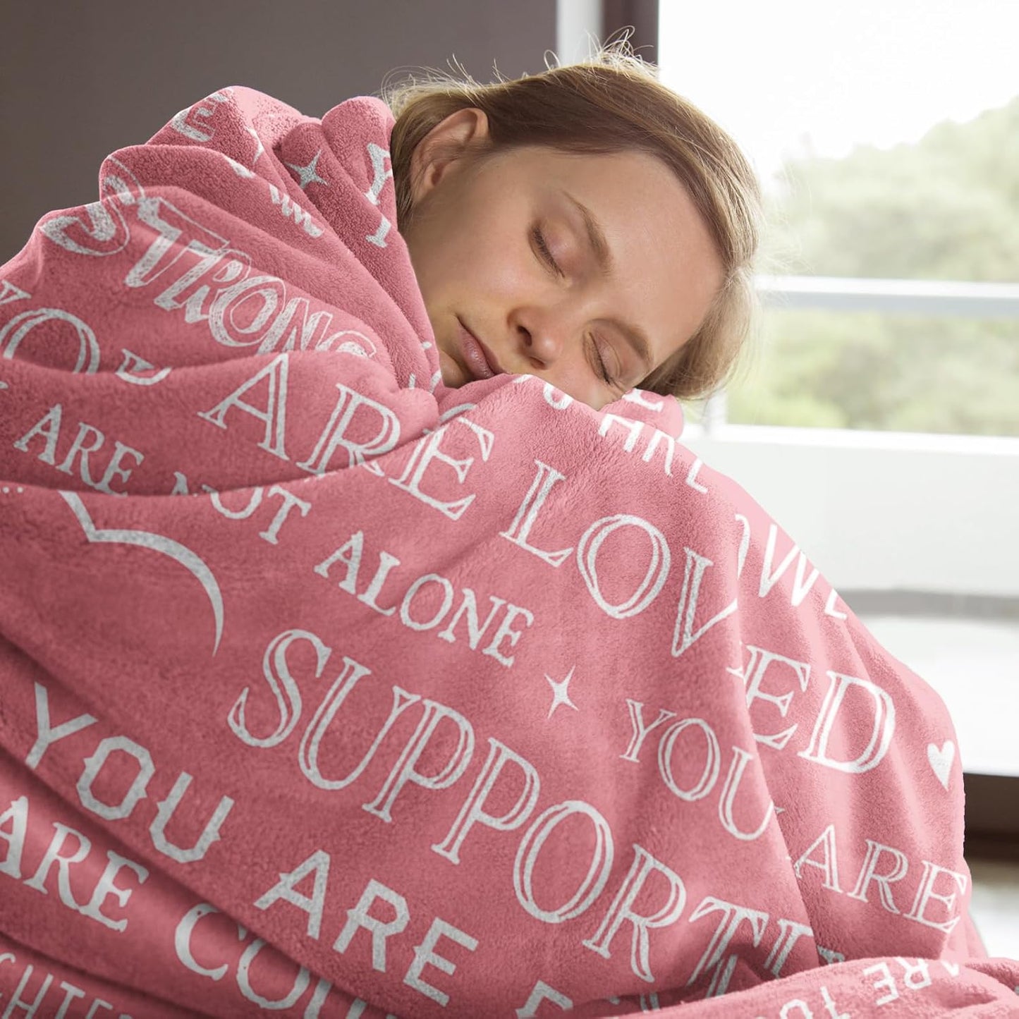 Gifts for Son Blanket, “You Are Loved, Supported, Brave, Courageous, Strong”, From Mom Dad, Birthday, Christmas, Encouragement, Inspirational