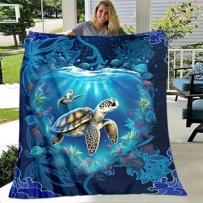 Blanket Gifts for Sea Turtle Lovers Blanket, "Believe in Yourself and You Will Be Unstoppable", From Family, Birthday, Christmas, Everyday Encouragement, Inspirational