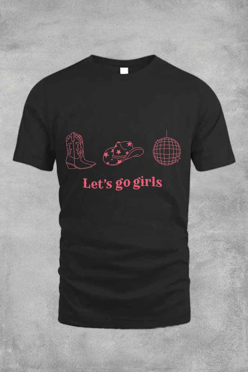 Let's Go Girls Deep Gray Tee For Men