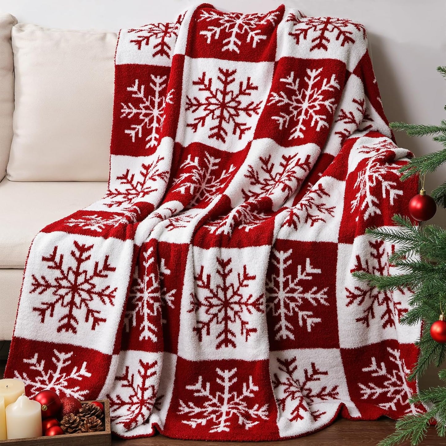 Christmas Blanket Gifts for Son, “Let It Snow”, From Parents, Holiday Birthday Everyday Encouragement, Inspirational Theme