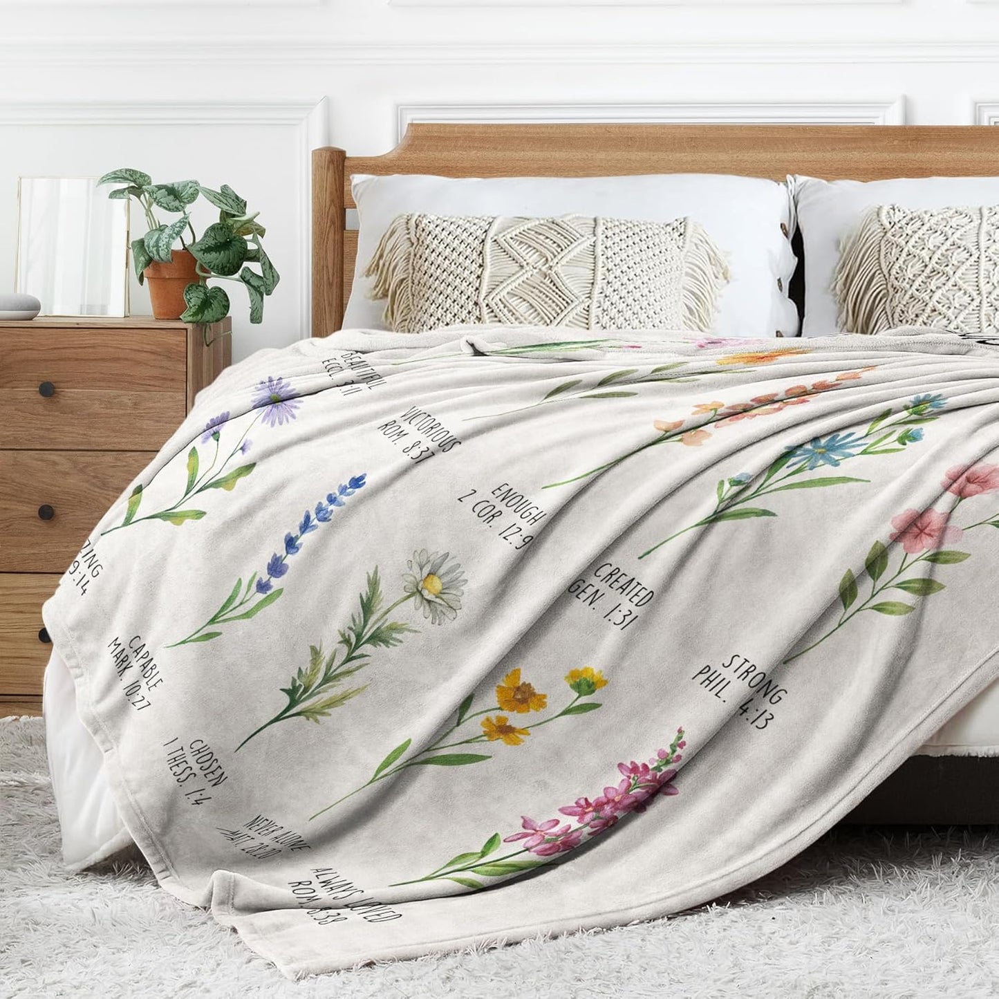 Blanket for Daughter Gifts, “You Are Enough, Loved, Strong, Capable, Never Alone”, From Mom Dad, Birthday, Graduation, Christmas, Inspirational