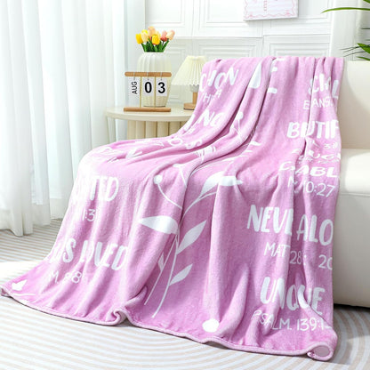 Blanket for Daughter Gifts, “You Are Chosen Amazing Victorious Strong Created Always Loved”, From Mom Dad, Birthday Christmas Graduation Everyday Encouragement, Inspirational Motivational