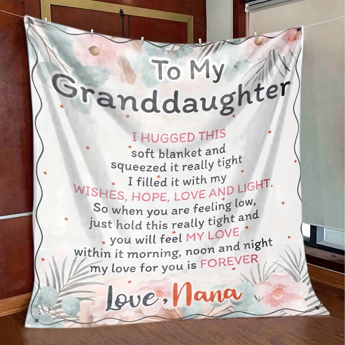 Gifts for Granddaughter Blanket - My Love for You is Forever,” From Nana, Birthday, Christmas, Everyday Encouragement, Inspirational