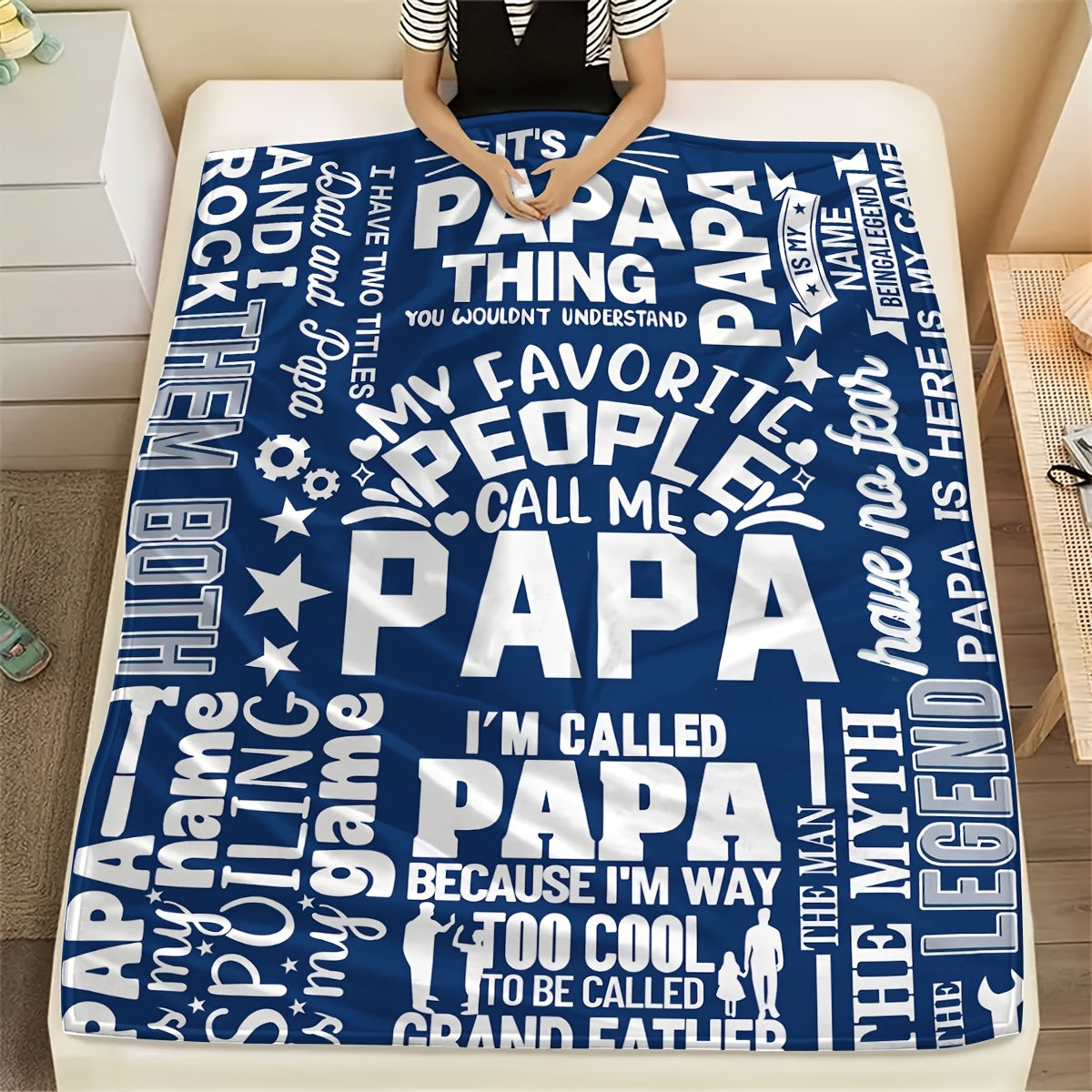 Gifts for Papa Blanket - It's a Papa Thing You Wouldn't Understand - From Children Grandchildren, Birthday Christmas Holiday, Inspirational Motivational