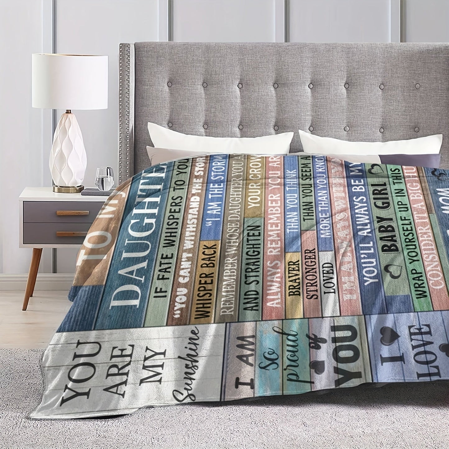 Blanket for Daughter Gifts - You Can't Withstand the Storm, I Am the Storm,” From Mom, Birthday, Christmas, Everyday Encouragement, Inspirational Motivational