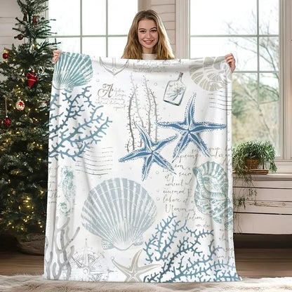 Coastal Gifts Blanket - The Ocean Gave Me a Different Life It Has Changed Me - From Parents, Birthday Christmas Holiday, Inspirational