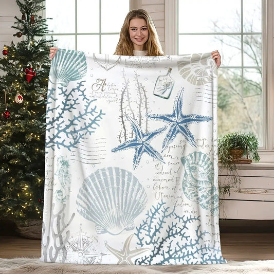 Coastal Gifts Blanket - The Ocean Gave Me a Different Life It Has Changed Me - From Parents, Birthday Christmas Holiday, Inspirational