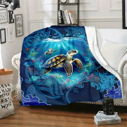 Blanket Gifts for Sea Turtle Lovers Blanket, "Believe in Yourself and You Will Be Unstoppable", From Family, Birthday, Christmas, Everyday Encouragement, Inspirational