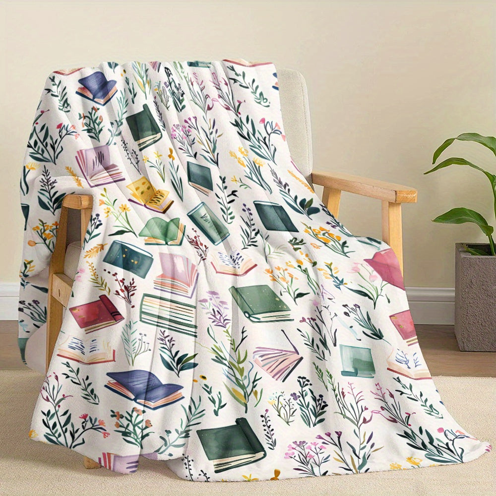 Gifts for Book Lovers Blanket, “Books Are a Uniquely Portable Magic”, From Parents, Birthday, Christmas, Everyday Encouragement, Inspirational