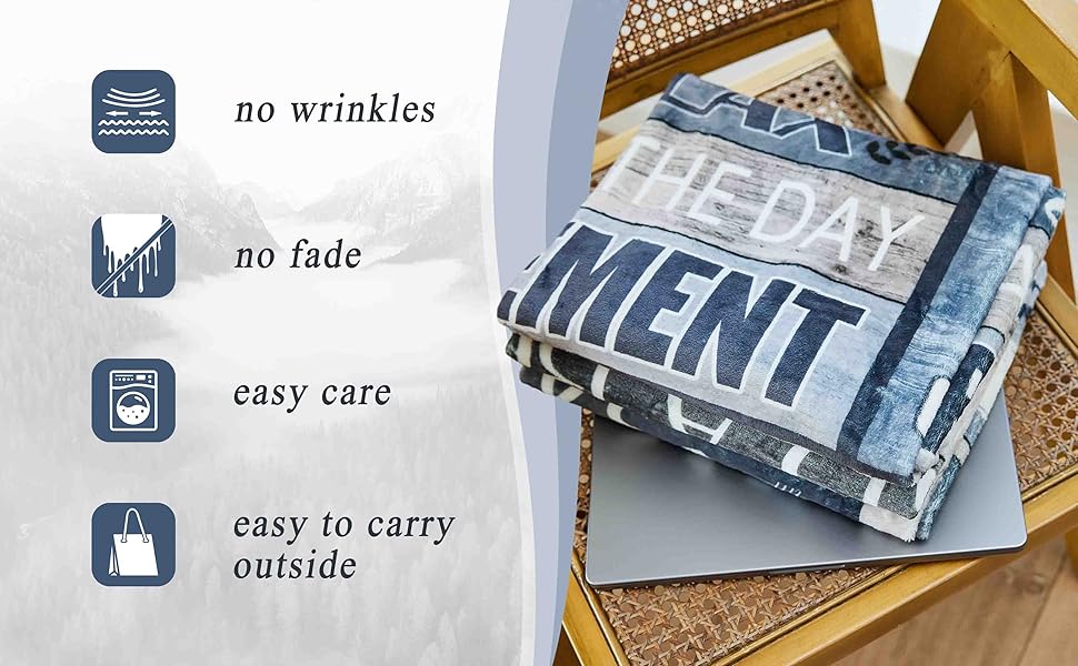 Blanket for Retirement Gifts, “Retirement Rules: Happy Retirement”, From Family Friends, Birthday Christmas Holiday, Inspirational Theme